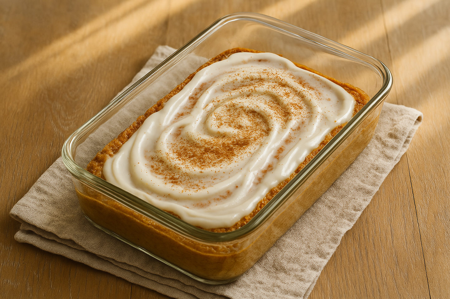 Cinnamon Roll Oat Bake