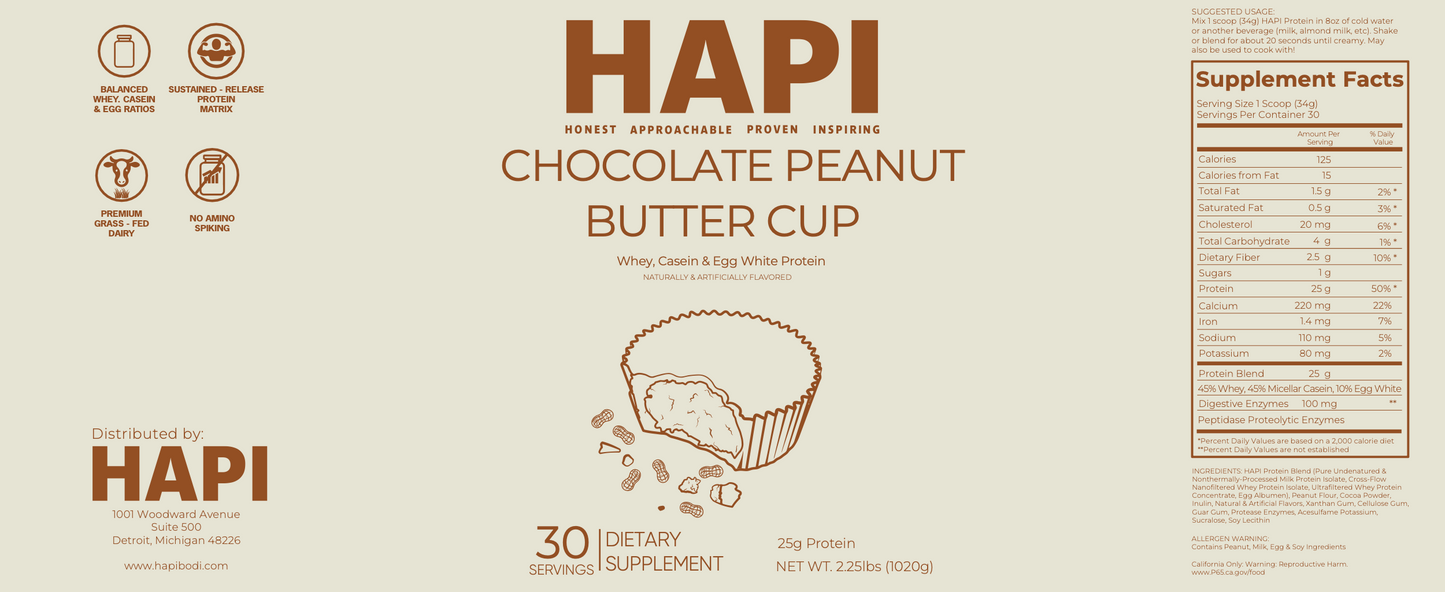 HAPI Chocolate Peanut Butter Cup Protein