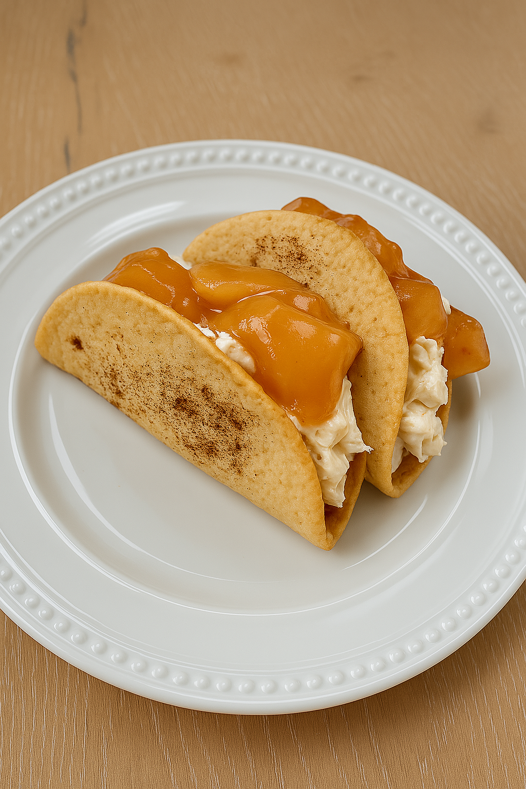 Apple Cheesecake Tacos