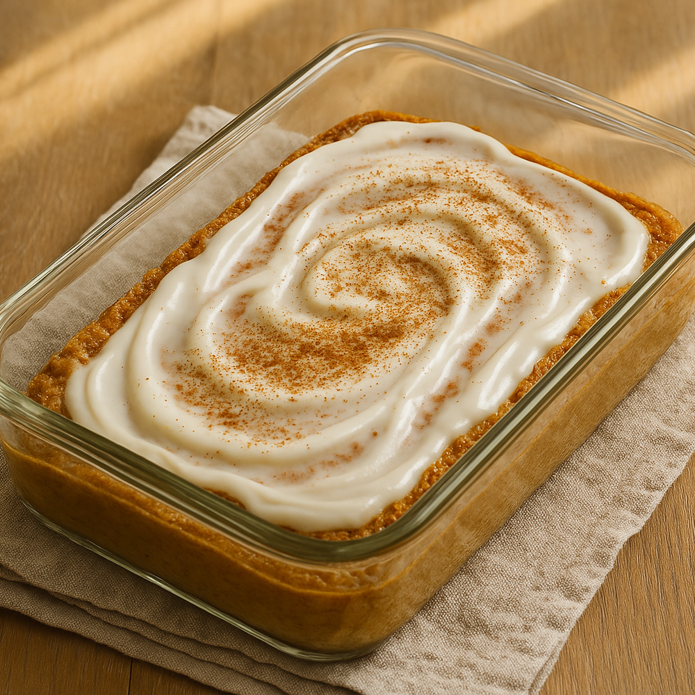Cinnamon Roll Oat Bake
