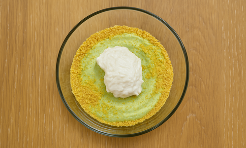 No Bake Pistachio Protein Cheesecake