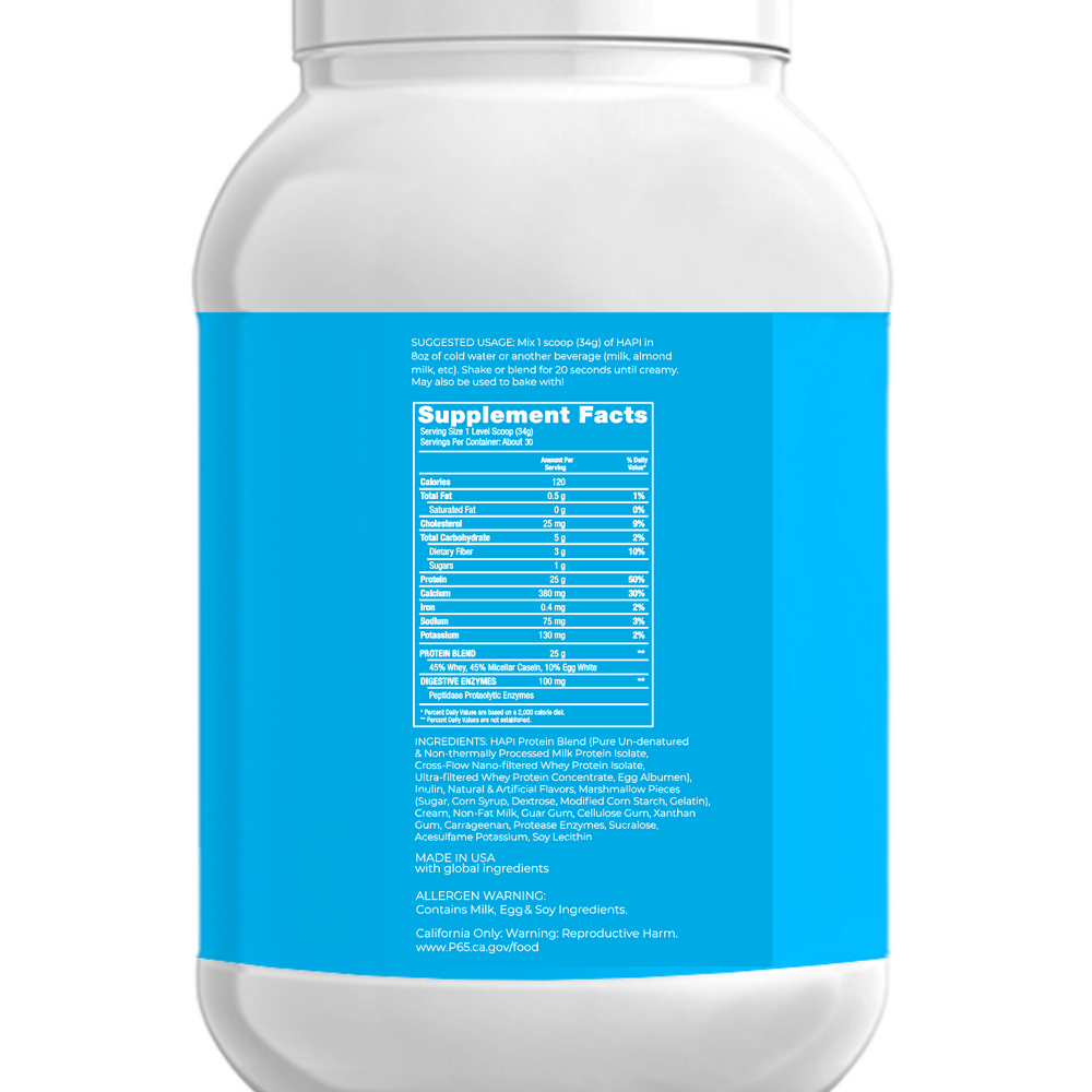 
                      
                        HAPI Marshmallow Fluff Protein (with mini marshmallows!)
                      
                    