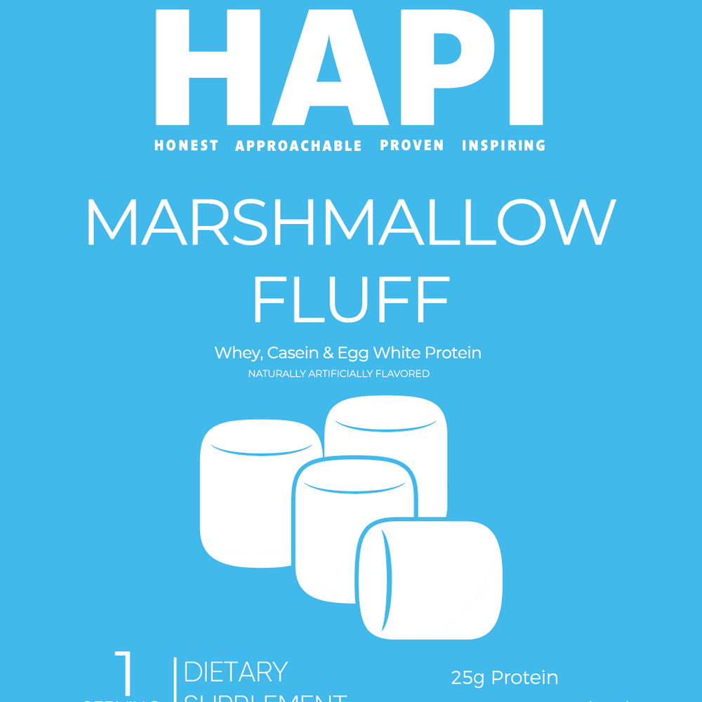 
                      
                        [Single Serve Packet] HAPI Marshmallow Fluff Protein (with mini marshmallows!)
                      
                    
