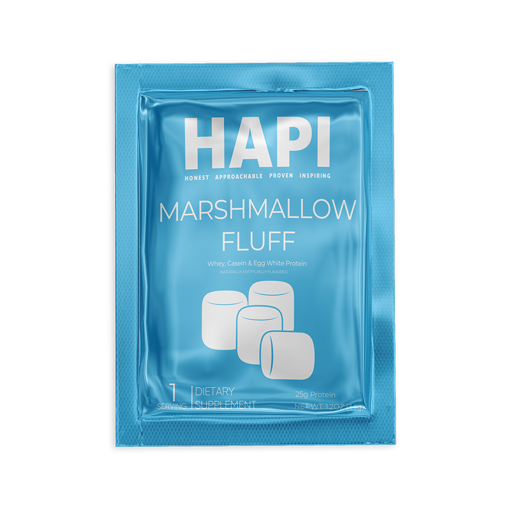 
                      
                        [Single Serve Packet] HAPI Marshmallow Fluff Protein (with mini marshmallows!)
                      
                    