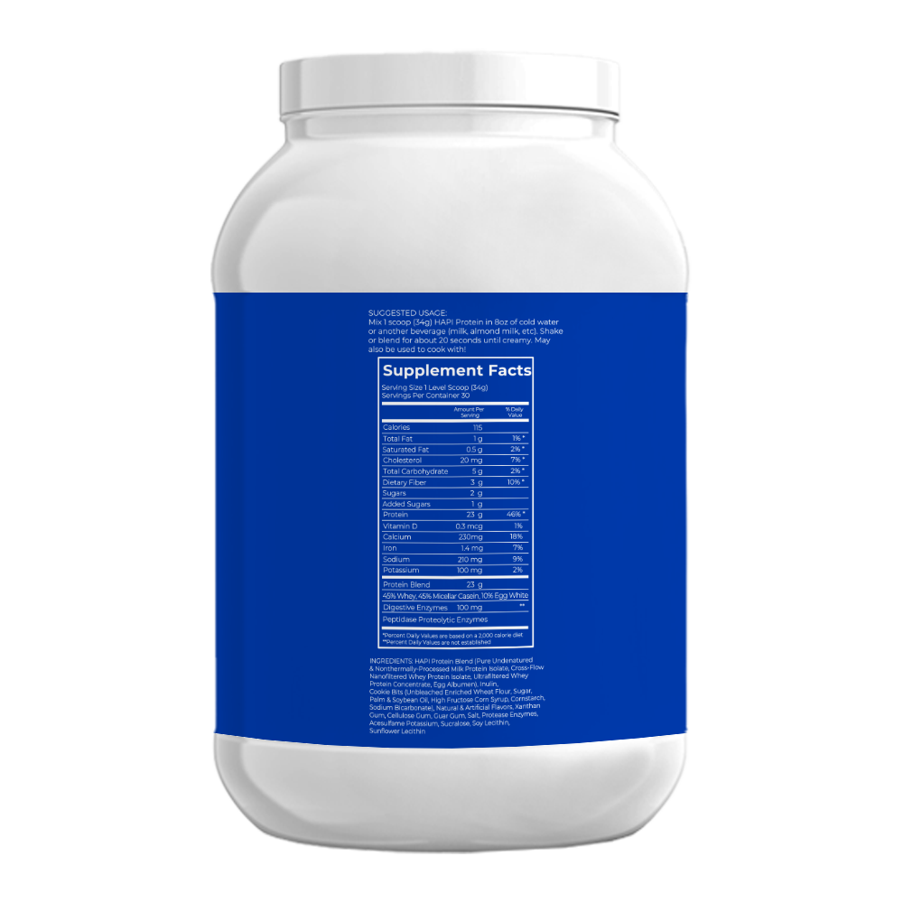 
                      
                        HAPI Cookies & Cream Protein
                      
                    