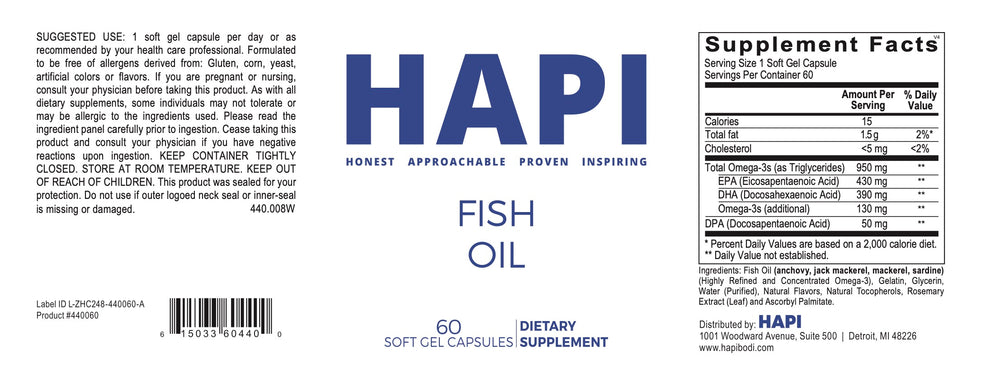
                      
                        [Medical Grade] HAPI Fish Oil Capsules
                      
                    